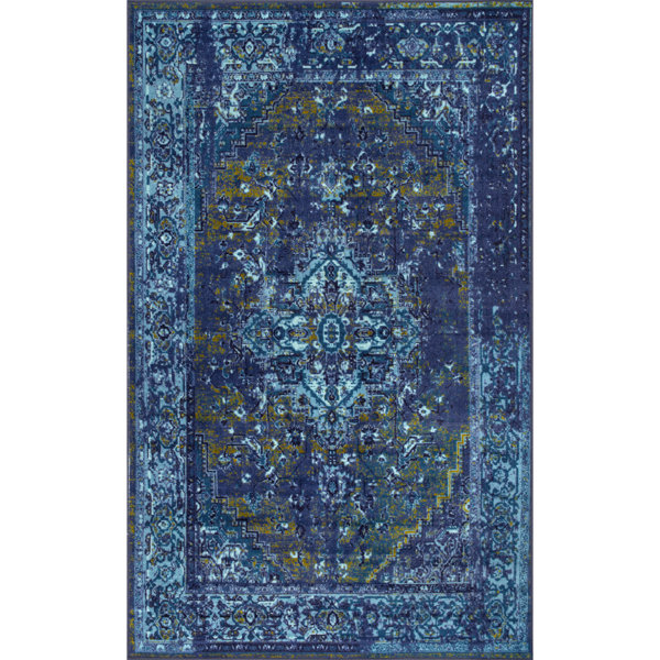 Bungalow Rose Oriental Blue Area Rug & Reviews Wayfair